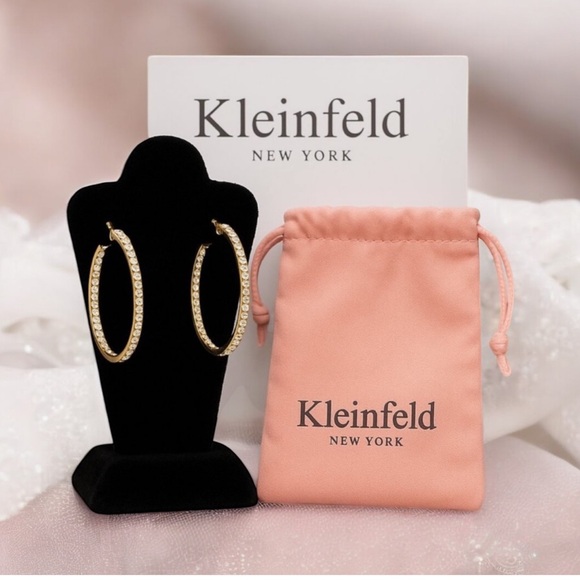 Kleinfeld Jewelry - Kleinfeld Gold Tone Pavé Crystal Hoop Earrings Wedding Bridal
Christmas Gift 🤍